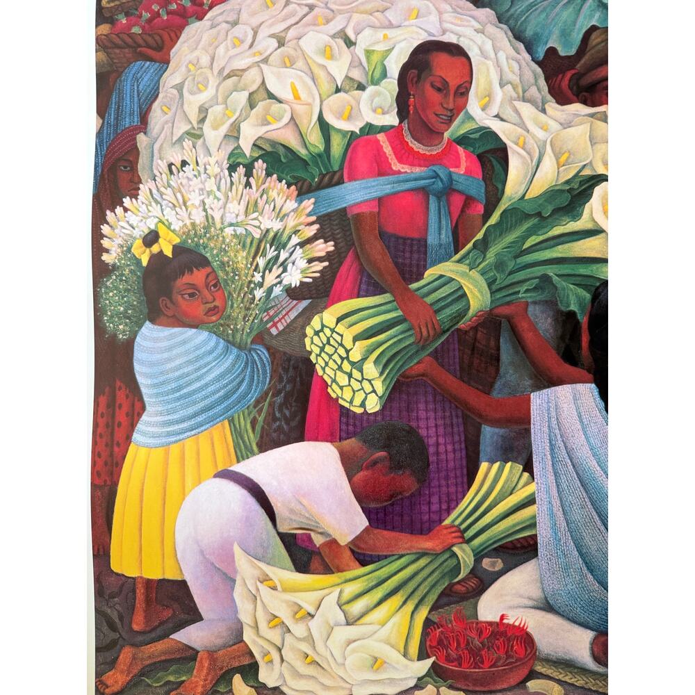 Diego Rivera The Flower Vendor Fine Art Print 29” x 38”